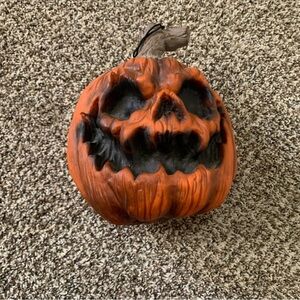 Spooky Orange and Black Pumpkin Decor